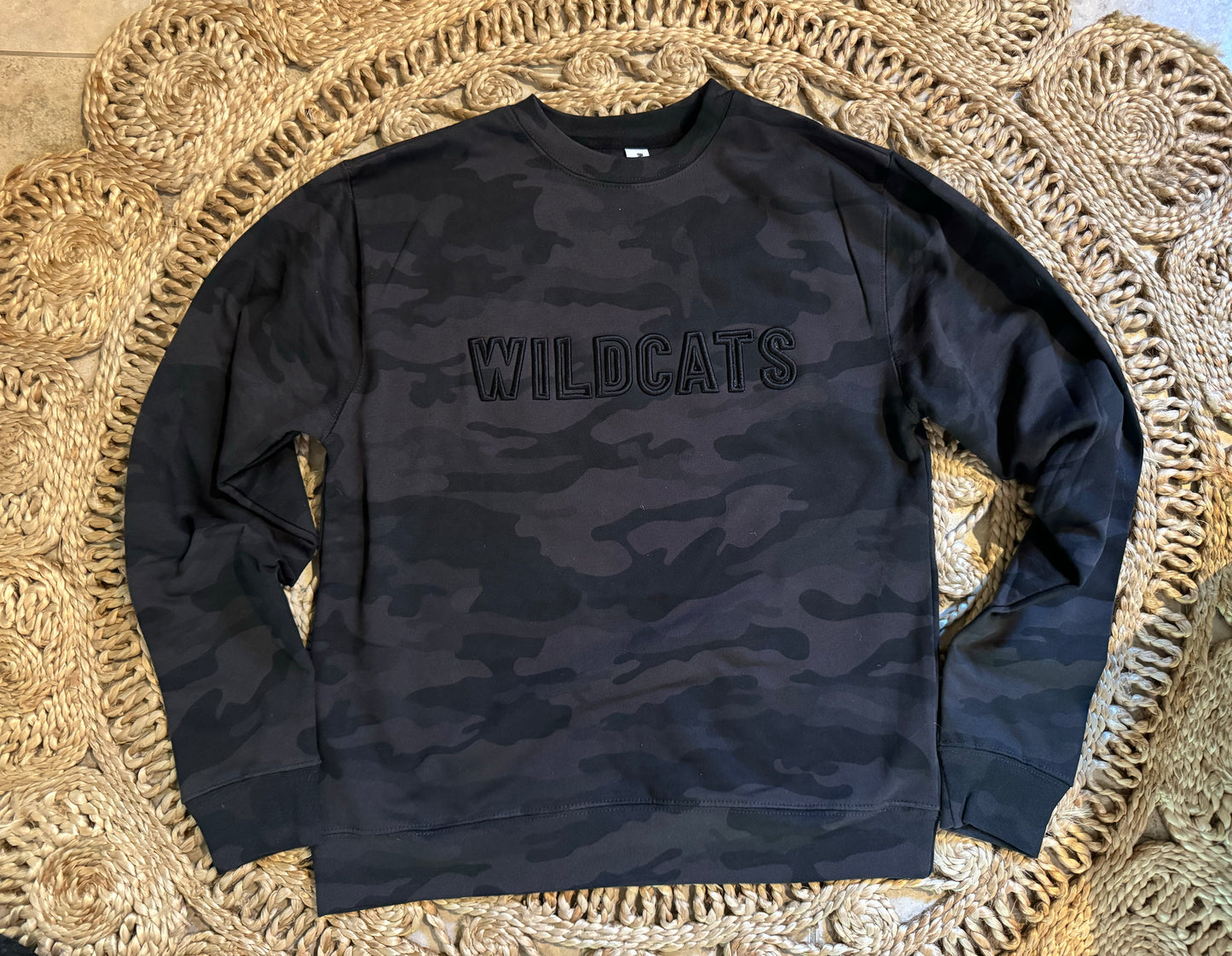 Embroidered Wildcats block sweatshirt