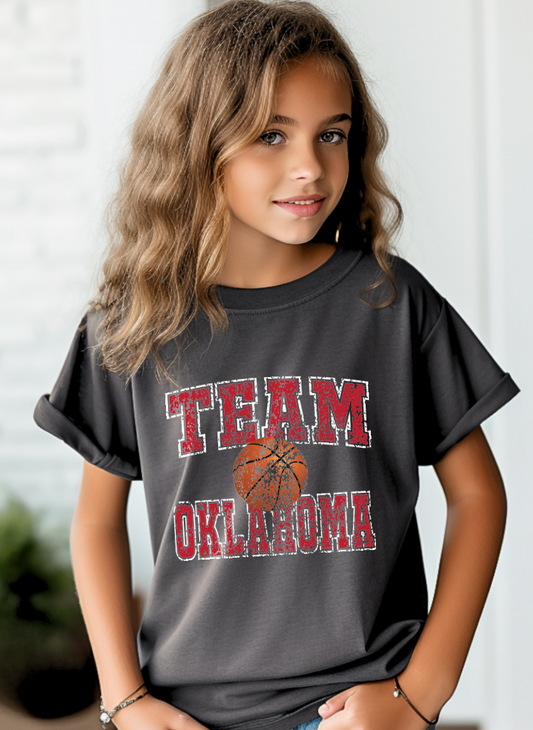 Team Oklahoma Distressed-Charcoal