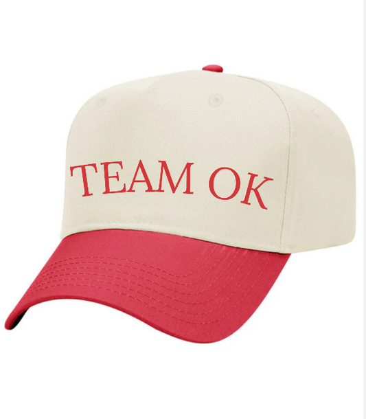 Tan Team OK Embroidered hat